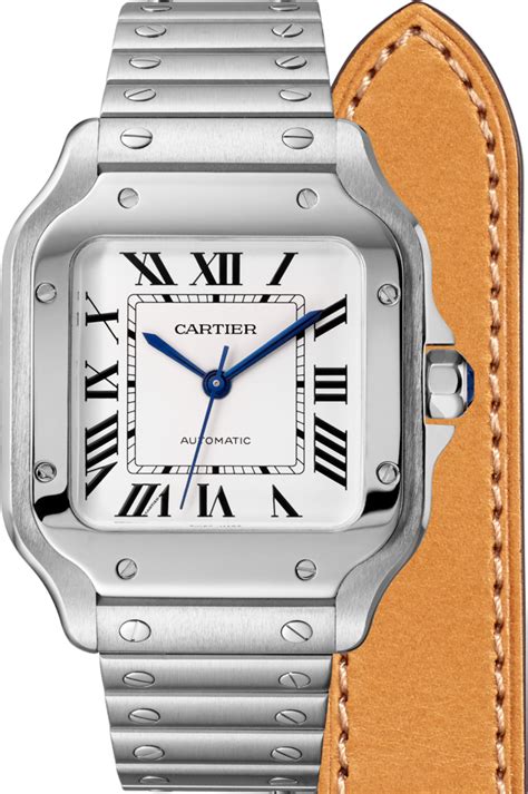 santos de cartier medium size|cartier santos 100 midsize.